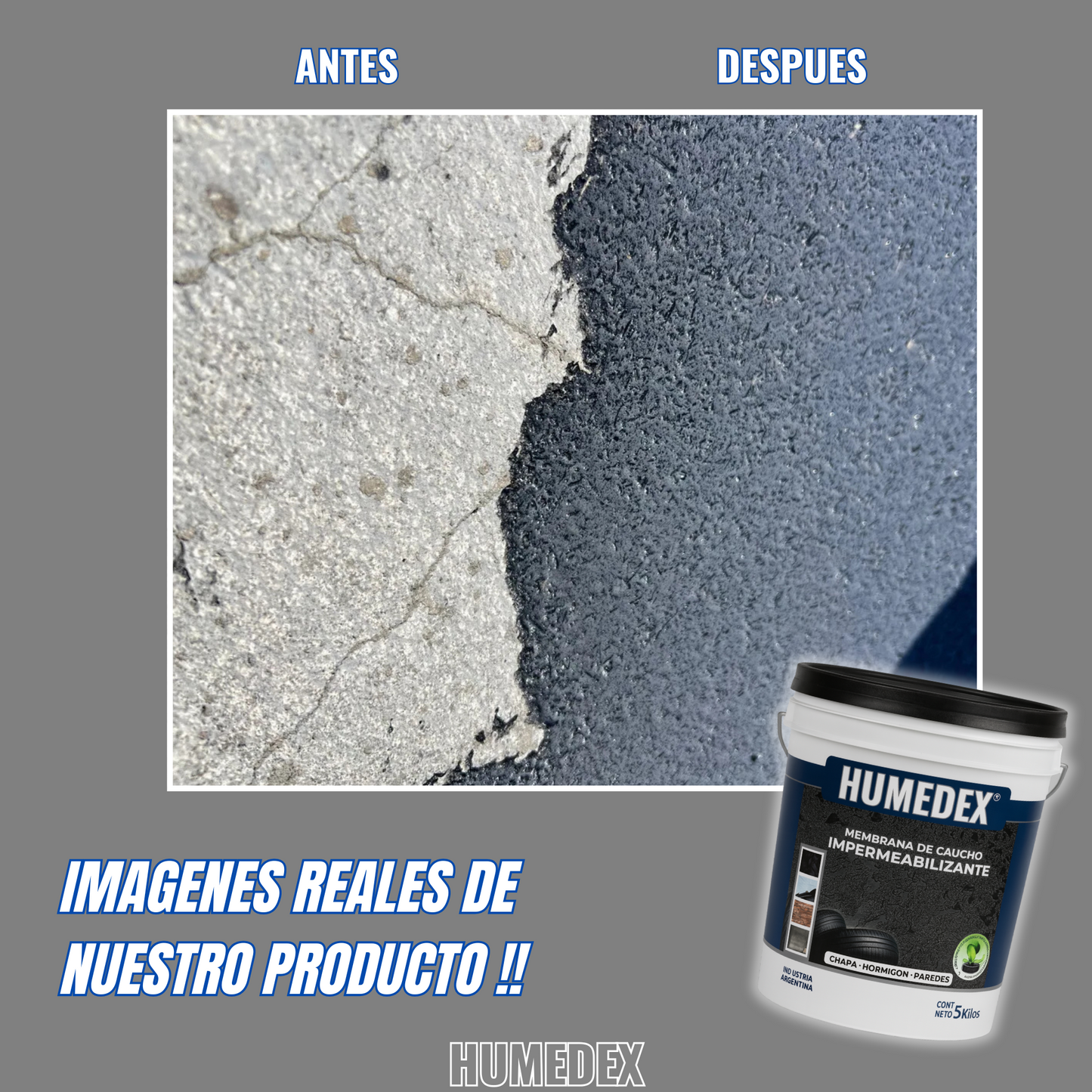 MEMBRANA DE CAUCHO IMPERMEABLE HUMEDEX® - Sellador de caucho 5 en 1!